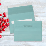Christmas Holiday Simple Turquoise Nautical Beach Envelope<br><div class="desc">This design features a Christmas holiday simple turquoise,  minimalist minimal return address,  back flap printed simple,  elegant typography font text, 5x7 a7 envelope size,  coordinating matching beach coastal,  Christmas holiday greeting cards,  Christmas holiday ocean sea envelope,  simplistic elegance envelope nautical,  Christmas holiday coastal seaside sea</div>