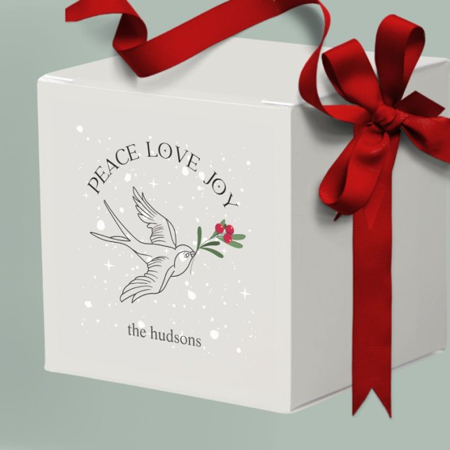 Christmas Holiday Snow Bird Berries Gift Favour Bo Favour Box (Creator Uploaded)