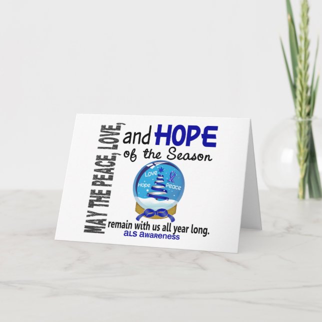 Christmas Holiday Snow Globe 1 ALS Card (Front)