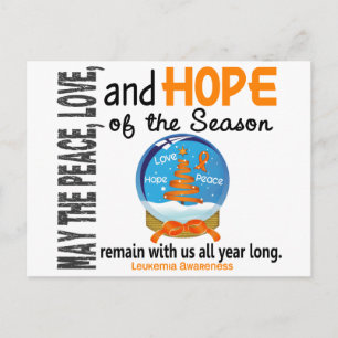 Christmas Holiday Snow Globe 1 Leukaemia Postcard