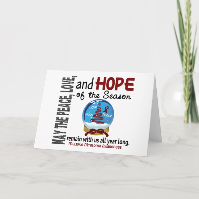 Christmas Holiday Snow Globe 1 Multiple Myeloma (Front)