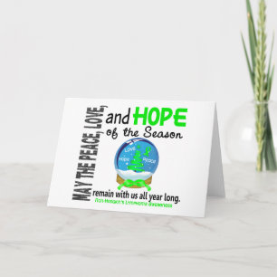Christmas Holiday Snow Globe Non-Hodgkins Lymphoma Card