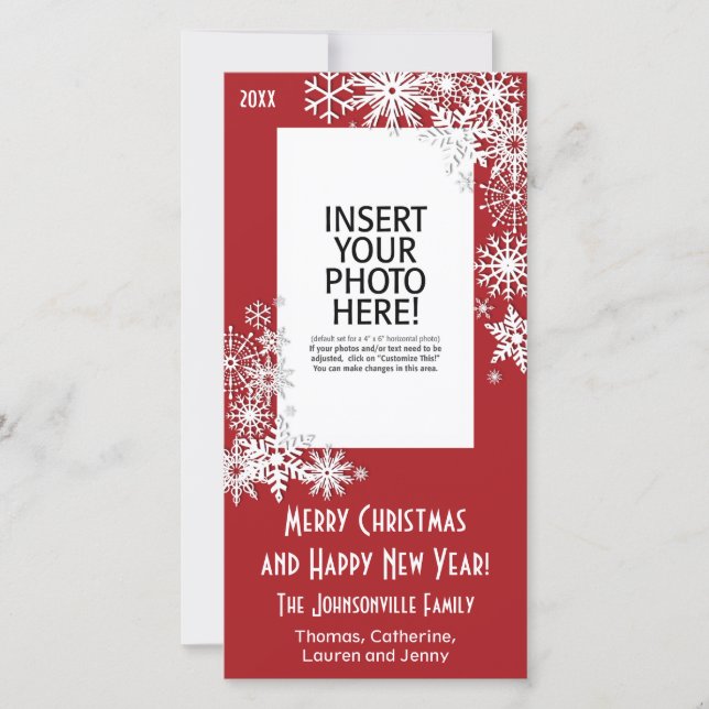 Christmas Holiday Snowflake Card (Front)