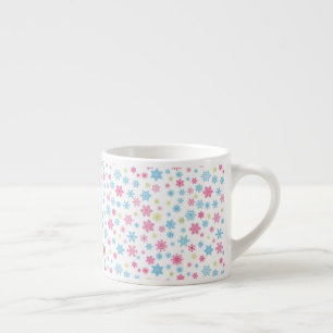 Christmas Holiday Snowflake Pattern Espresso Cup