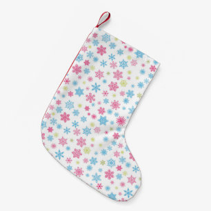 Christmas Holiday Snowflake Pattern Small Christmas Stocking