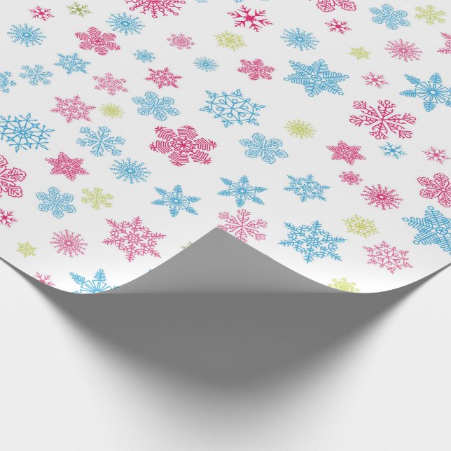 Christmas Holiday Snowflake Pattern Wrapping Paper (Corner)