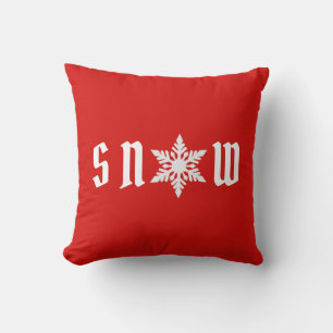 Christmas Holiday Snowflake Pillow