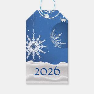 Christmas/Holiday Snowflake Snow 2026 or Add Name  Gift Tags