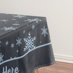 Christmas Holiday Snowflakes Winter Personalised Tablecloth