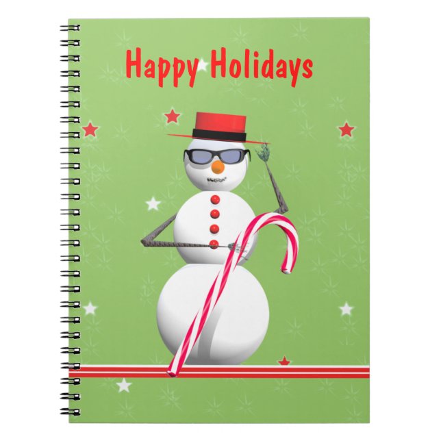 Christmas Holiday Snowman Notebook (Front)