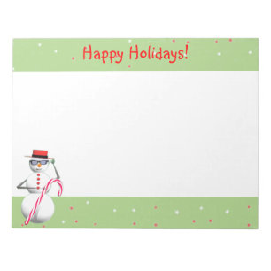 Christmas Holiday Snowman Notepad