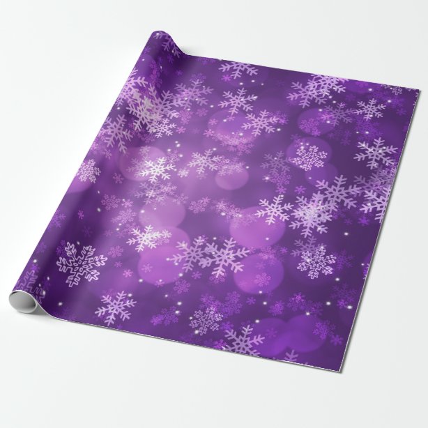 Purple Christmas Wrapping Paper 