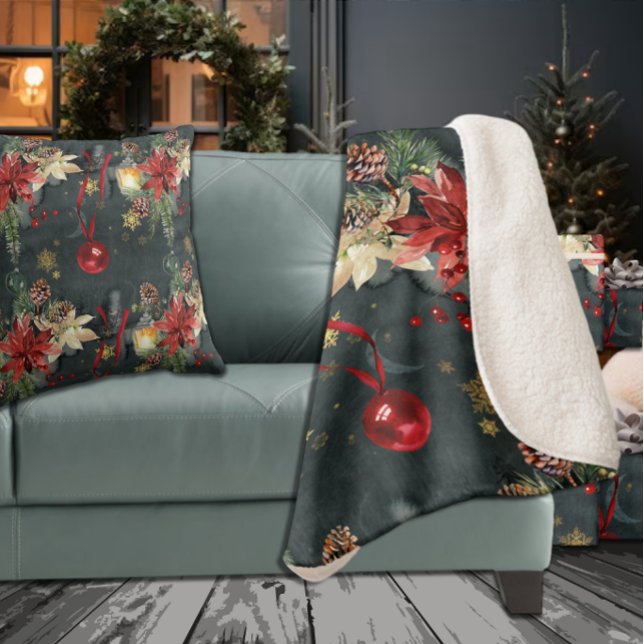 Christmas Holiday Splendour  Sherpa Blanket (Creator Uploaded)