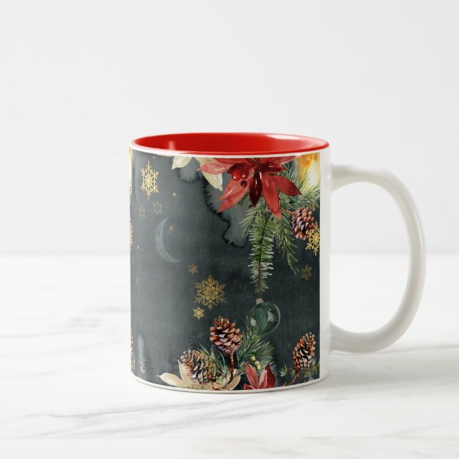 Christmas Holiday Splendour Two-Tone Coffee Mug (Right)
