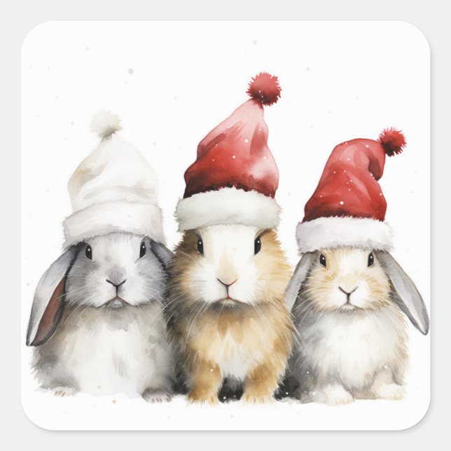 Christmas Holiday Square Sticker (Front)