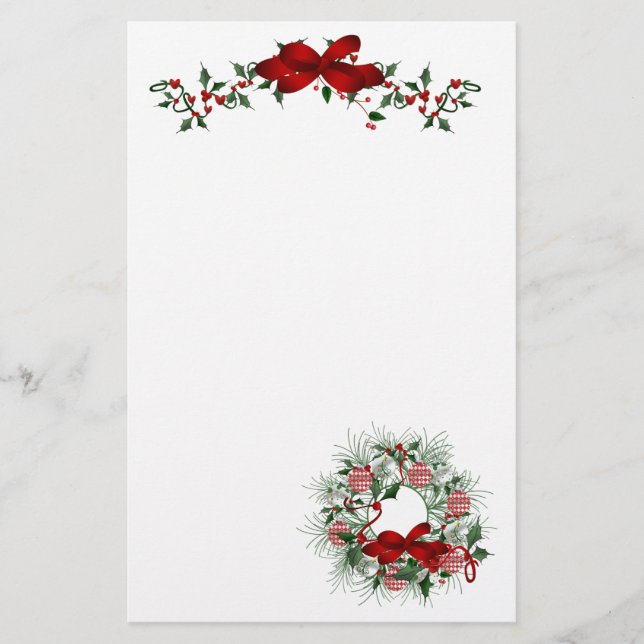 Christmas Holiday Stationery (Front)