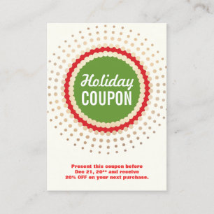 Christmas / Holiday Store Coupon Promotional