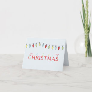 Christmas Holiday String Lights Fun Festive Simple Card