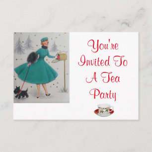 Christmas Holiday Tea Party Invitation