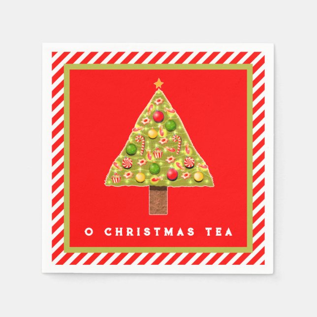 Christmas Holiday Tea Party Napkin (Front)