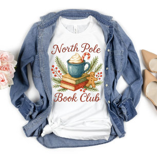 Christmas Holiday Teacher Librarian Book Club T-Shirt
