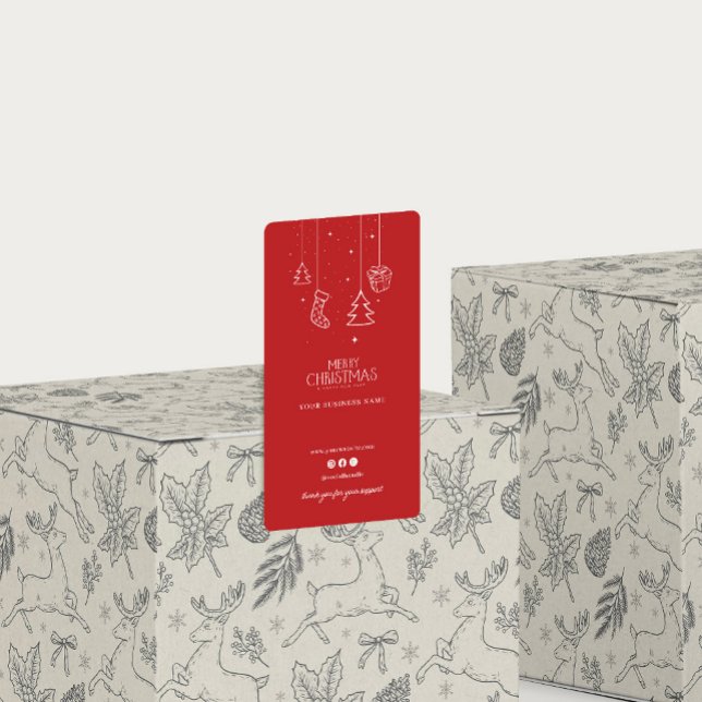 Christmas Holiday Thank You Box Seal Sticker (Creator Uploaded)