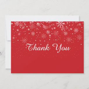 Christmas Holiday Thank You Snowflakes card
