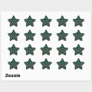 Christmas Holiday Theme Star Sticker