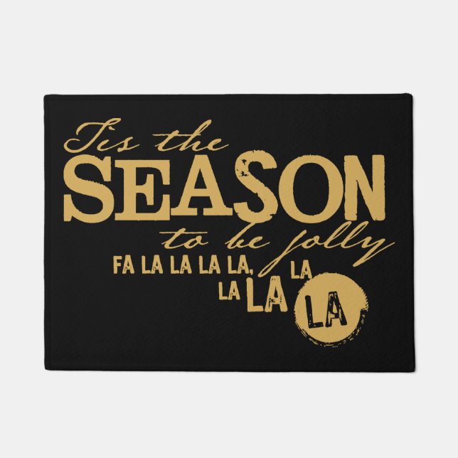 Christmas Holiday Tis the Season Doormat (Front)