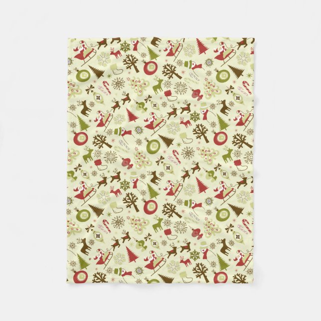 Christmas Holiday Traditions Fleece Blanket (Front)