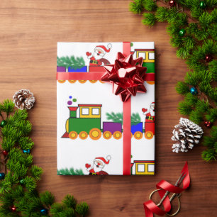 Christmas Holiday Train  Wrapping Paper