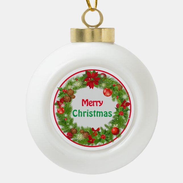 Christmas/Holiday Tree Ornament Wreath Design (Front)