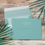 Christmas Holiday Turquoise Beach Ocean Coastal  Envelope<br><div class="desc">This design features Christmas holiday holly Christmas holiday minimalist simple,  turquoise beach ocean sand dollar,  tropical sea nautical coastal,  a modern elegant simple trendy, 5x7 a7 cute whimsical,  return address back flap,  simple minimalist minimal fun,  Christmas holiday mailing supplies,  coordinating matching envelope,  holiday Christmas greeting envelope</div>