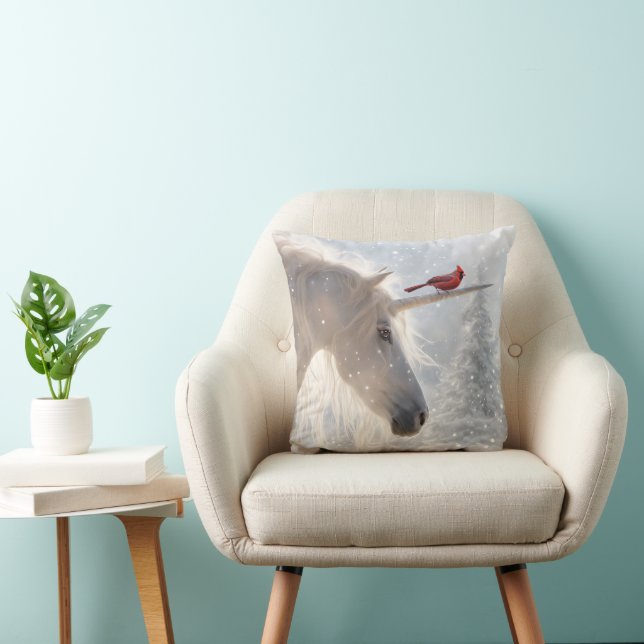 Christmas Holiday Unicorn Winter Magica Cushion (Chair)