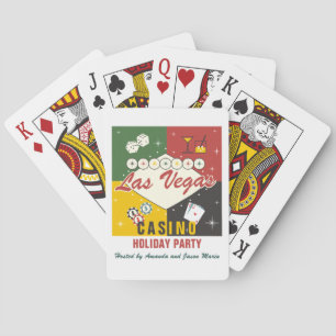 Christmas Holiday Vegas Casino Poker Night Party Playing Cards