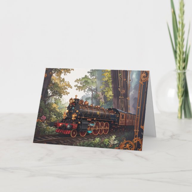 Christmas Holiday Victorian Elegant Steam Train  (Front)