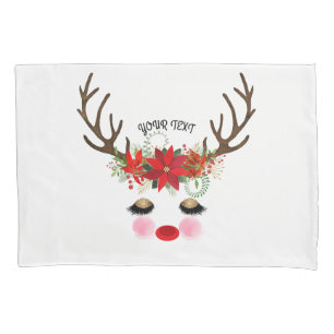 Christmas Holiday Vintage Modern Glam Ornaments Pillowcase