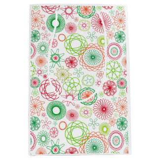 Christmas Holiday vintage spirals Medium Gift Bag