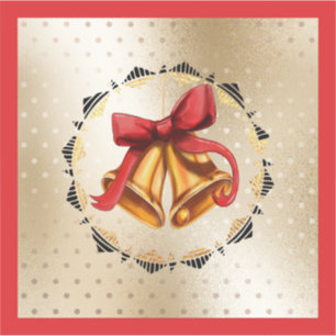 Christmas Holiday Vinyl Sticker with Bells