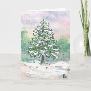 Christmas Holiday Watercolor Card
