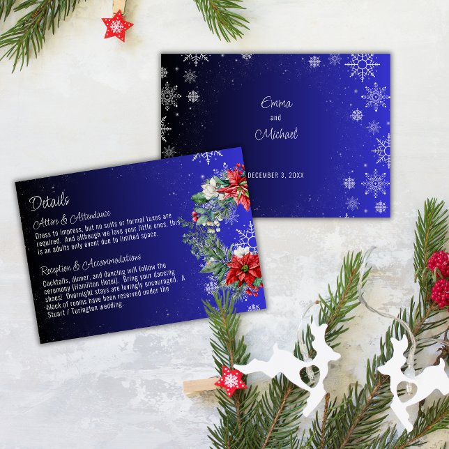 Christmas Holiday Wedding Details Card (Creator Uploaded)