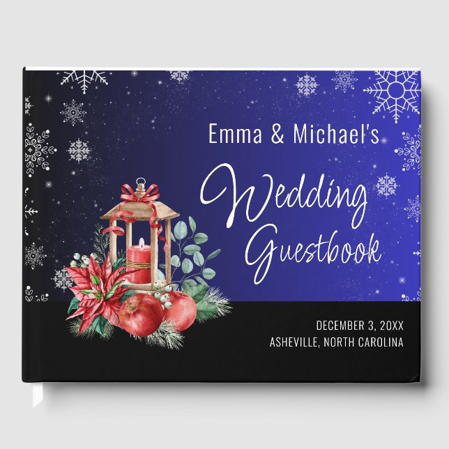 Christmas Holiday Wedding Guest Book (Front)