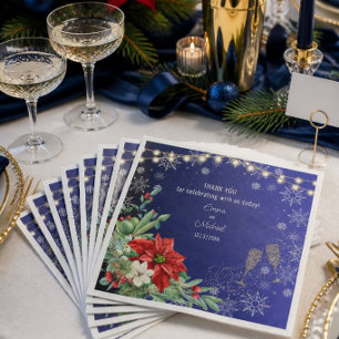 Christmas Holiday Wedding Paper Napkin