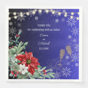 Christmas Holiday Wedding Paper Napkin