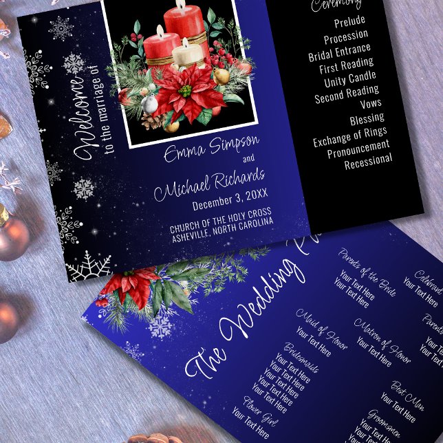 Christmas Holiday Wedding Program Programme (Creator Uploaded)