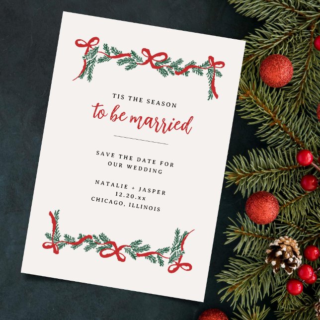 Christmas Holiday Wedding  Save The Date (Creator Uploaded)
