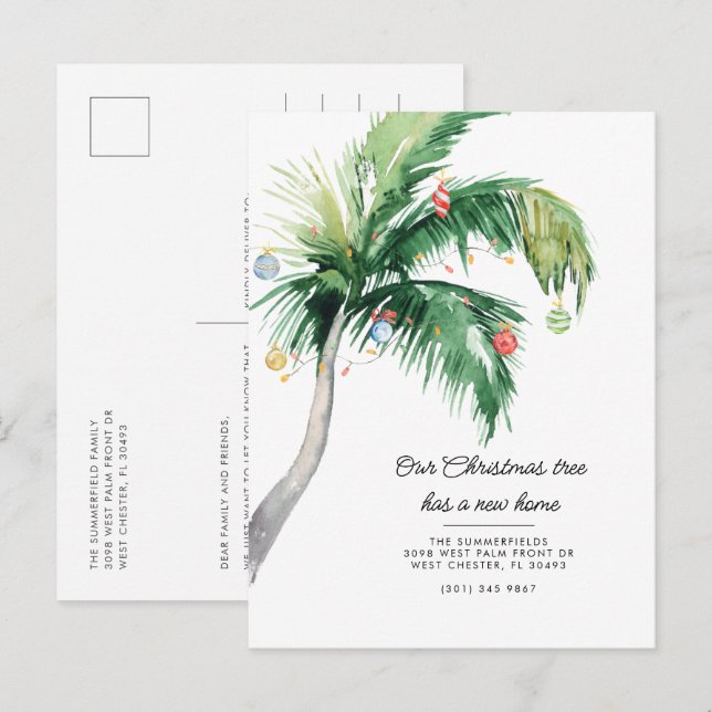 Christmas Holiday We've Moved Moving Announcement (Front/Back)