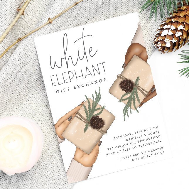 Christmas Holiday White Elephant Party Invitation (Creator Uploaded)