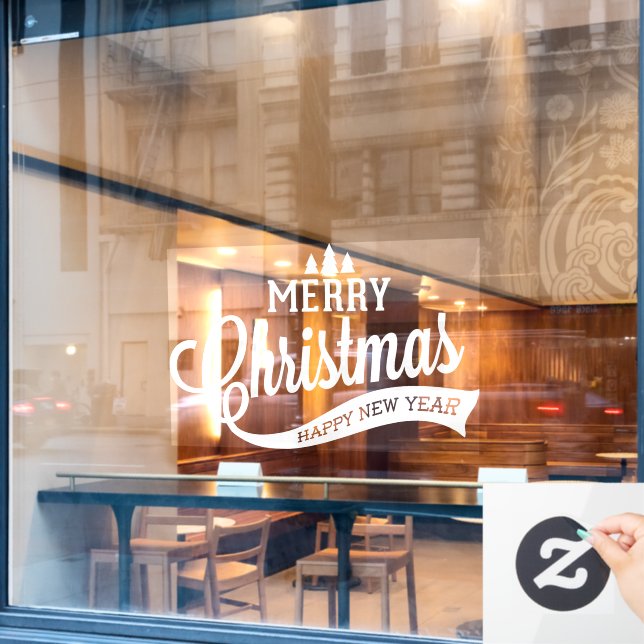  Christmas Holiday window or door decal (Cafe Window)
