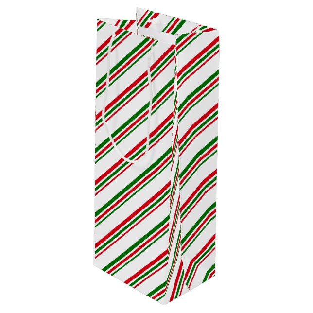Christmas Holiday Wine Gift Bag (Front Angled)